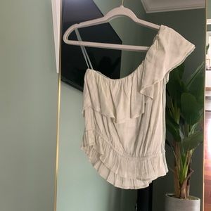 Light green one shoulder